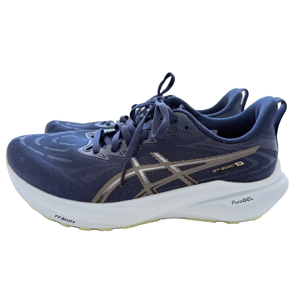 ASICS GT 2000 13 Women's Size 9 Navy Blue / Champagne Running Shoes PureGEL